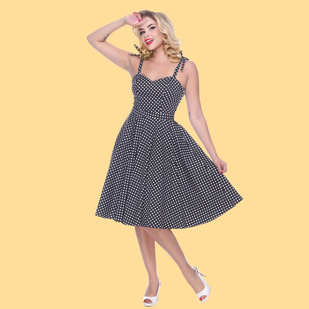 🌺Albuquerque Dress in Black Dots - Picture 2 of 4